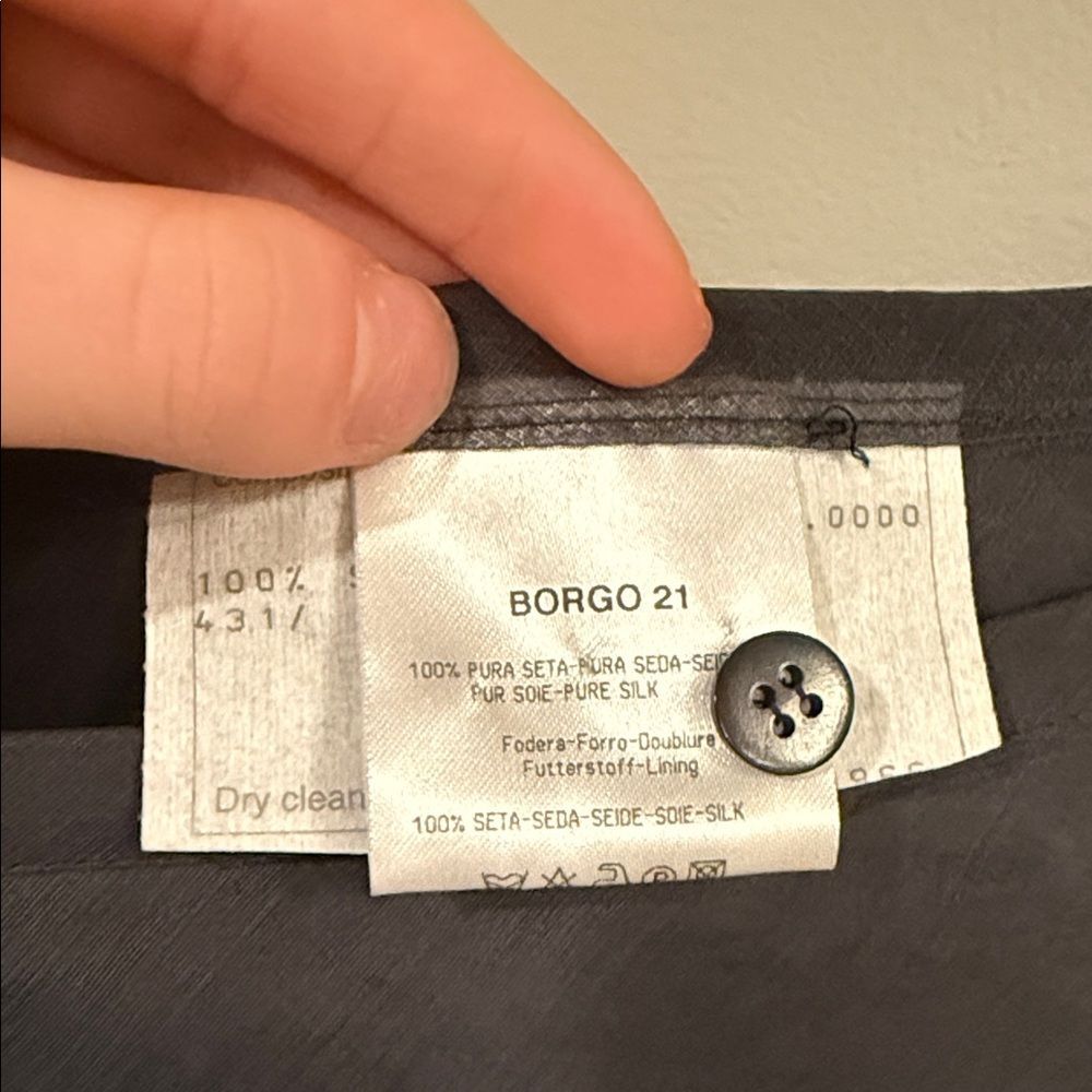 Virgo 21 vintage dark grey 100% silk elegant tiered skirt - Picture 3 of 5